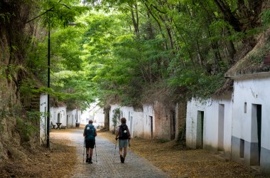 Pilgern durch die Kellergasse Radyweg in Poysdorf, © Weinviertel Tourismus / Mandl